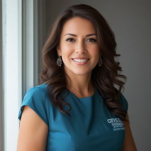 Professional headshot of Romina Hall, owner and founder of Crystal Clear Window Cleaning