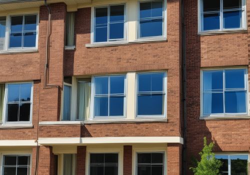 Multi-story house with spotless windows after professional cleaning