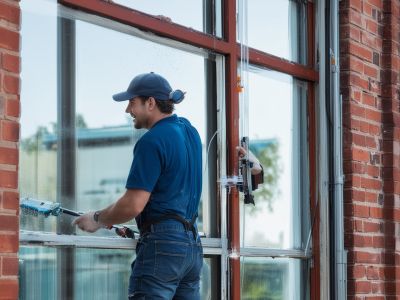 Sparkling clean residential windows after Crystal Clear professional service